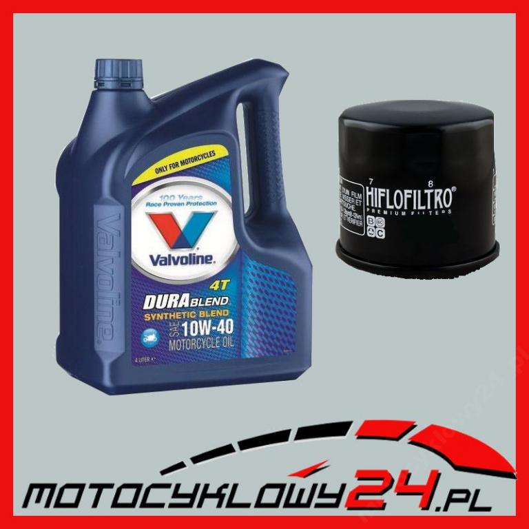 Olej Valvoline DuraBlend 10W40 4T + filtr oleju