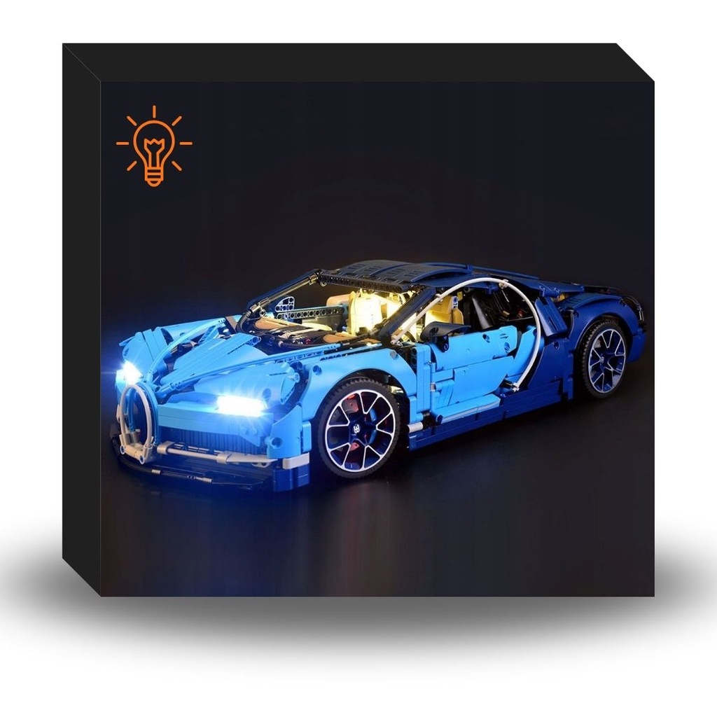 OŚWIETLENIE LED do LEGO Bugatti Chiron 42083 Technic (BEZ LEGO)