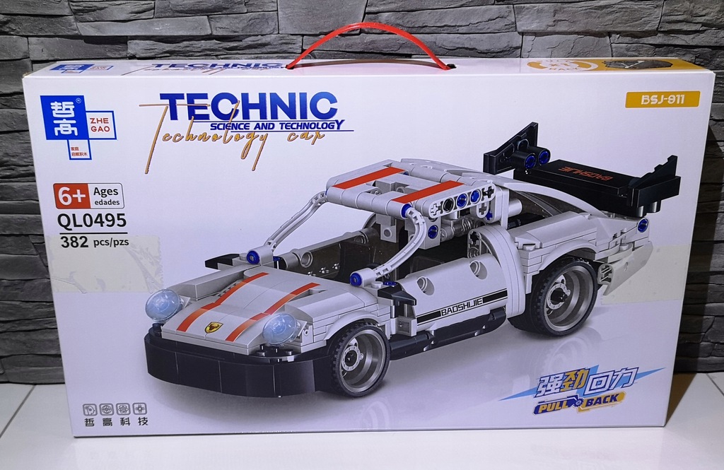 KLOCKI SAMOCHÓD PORSCHE 911 TECHNIC 382 el