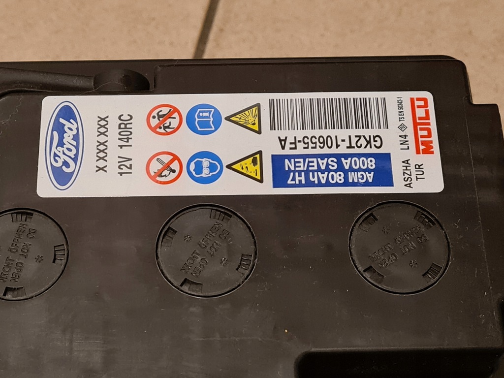 1766484 Autobatterie 12V 80Ah/800A Ford Transit ab 2011, Custom, Connect,  Courier 315x190x175 mm