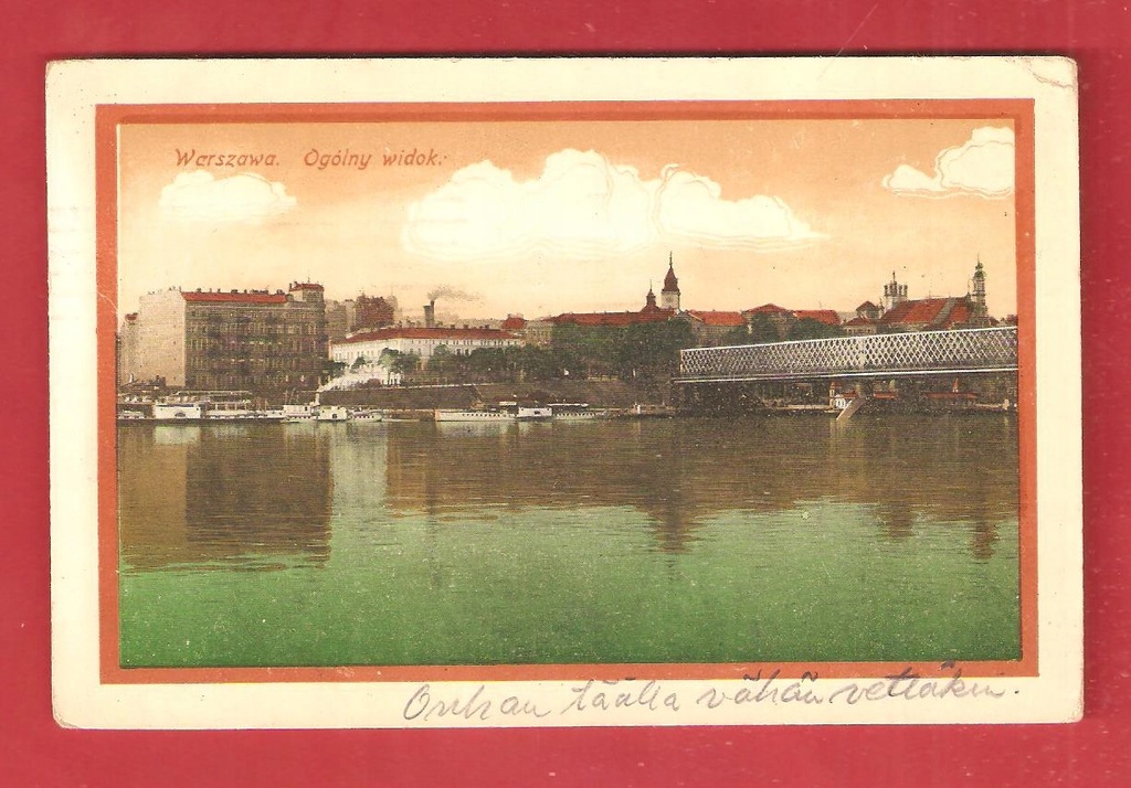 WARSZAWA 1912r Panorama Most Kierbedzia Wojutyński