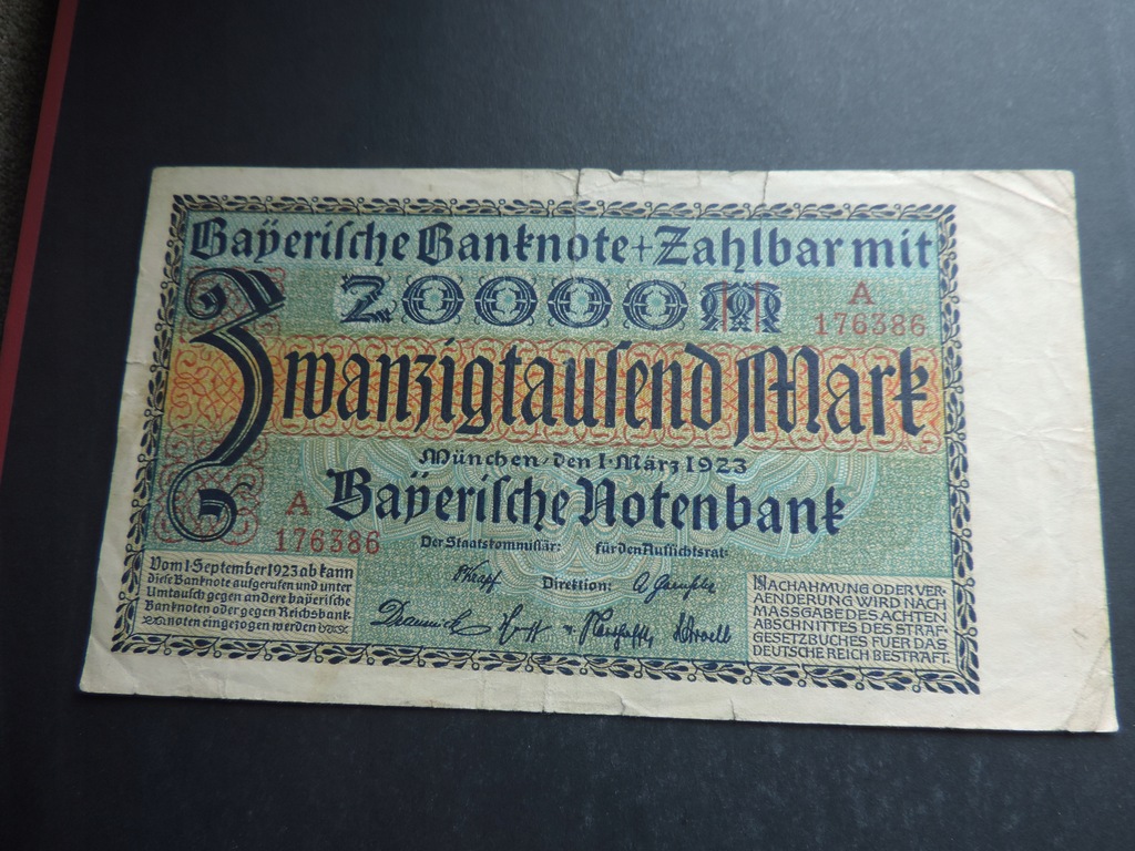 NIEMCY 20 000 MARK 1923