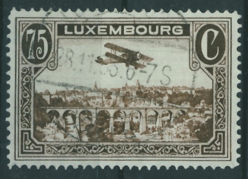 Luxembourg 75 cent. - Samolot , Miasto