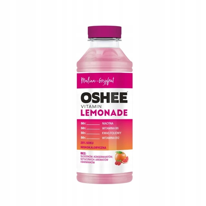 3 x Oshee Vitamin Lemonade malina - grejpfrut 555 ml