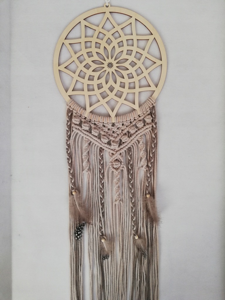 łapacz snów boho z piórami makrama etno