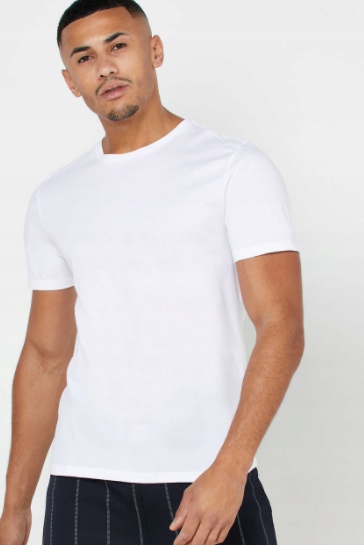 TOPMAN T-SHIRT MĘSKI BIAŁY 3-PACK GŁADKI L DZA