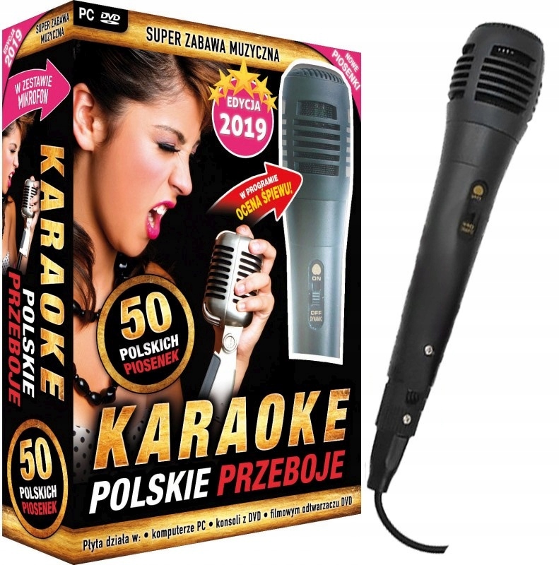 KARAOKE POLSKIE PRZEBOJE z MIKROFONEM 50 PIOSENEK