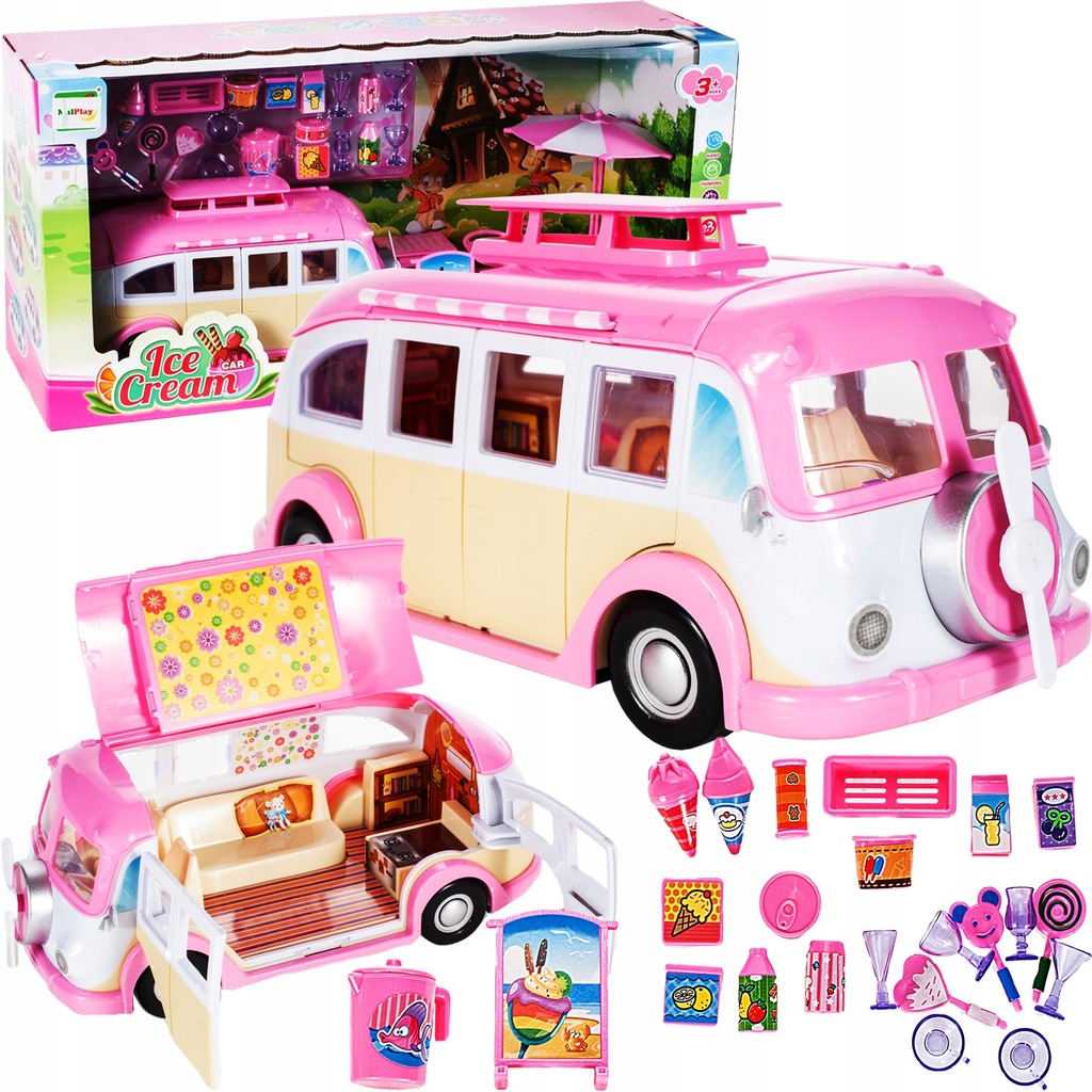 AUTO KAMPER LODZIARNIA DLA LALEK SAMOCHÓD AKCESORI