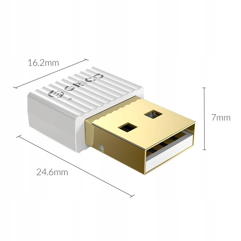 ORICO ADAPTER BLUETOOTH 5.0, USB-A, BIAŁY