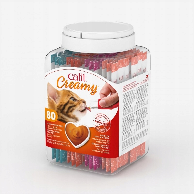 Przysmak dla kota Krem Catit Creamy Multipack Jar mix smaków w słoiku80x10g