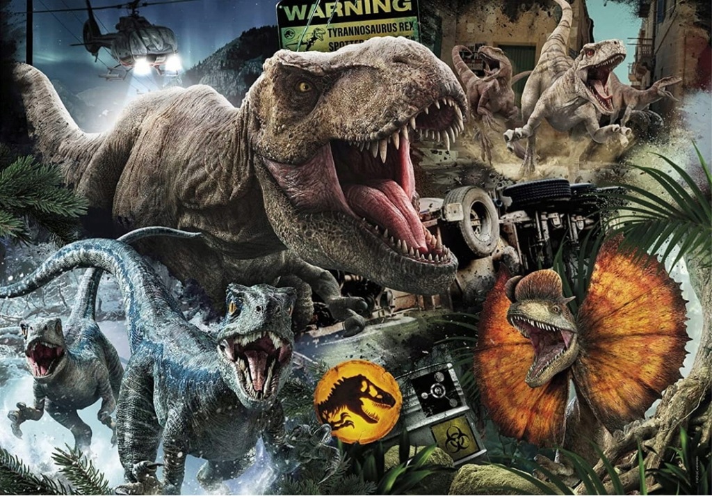 Lot De 174 Jouets Dinosaures - Piste De Train Flexible Avec 8 Figurines De Dinosaures, 2 Voitures