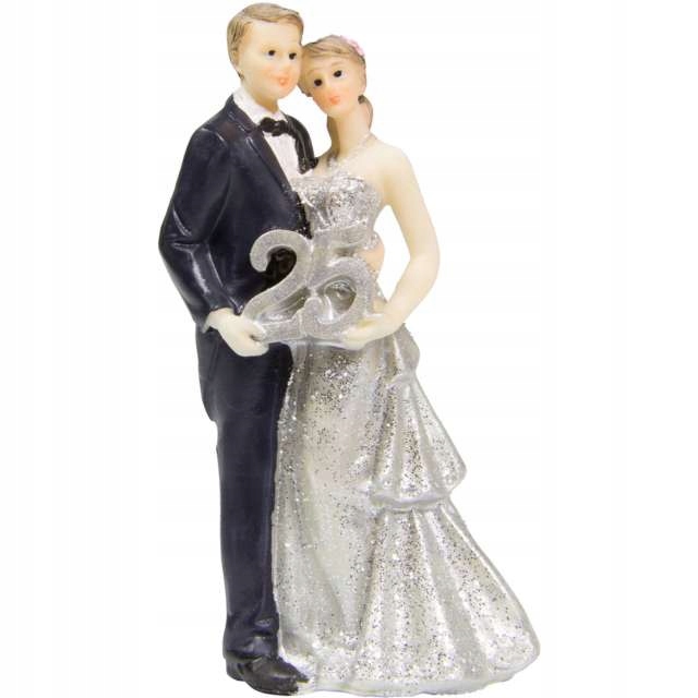 Figurka na tort 25 ROCZNICA ŚLUBU srebrne gody