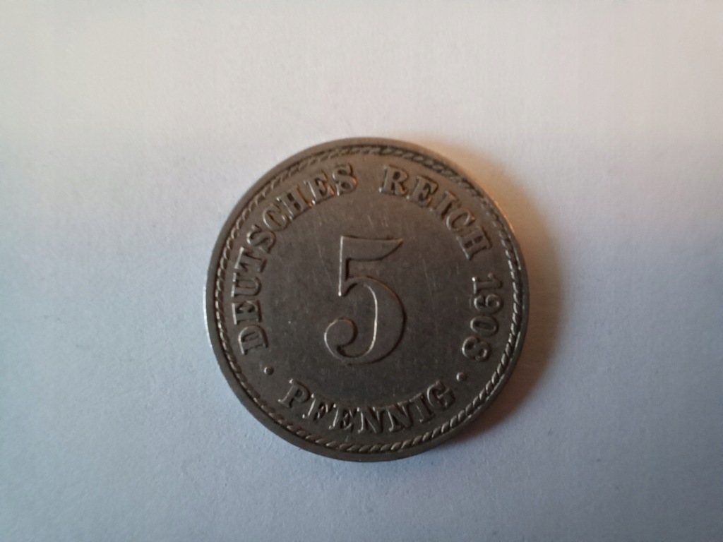 Niemcy 5 pfennig 1908