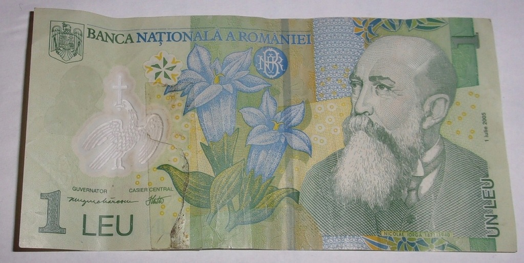 1 leja rumuńska leu Rumunia banknot 2005 rok