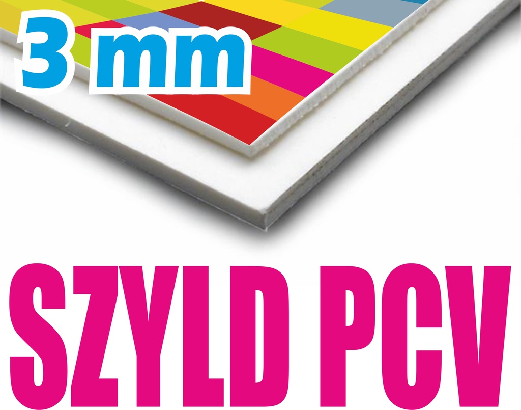 SZYLD TABLICA Reklamowa Sztywny PCV 3 mm