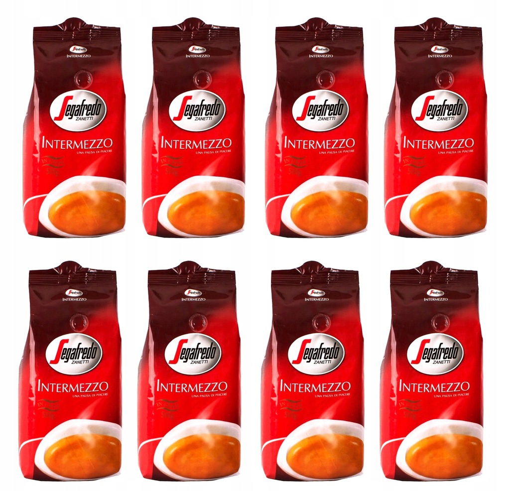 8 x 500 g Kawa ziarnista Segafredo Intermezzo 4 kg