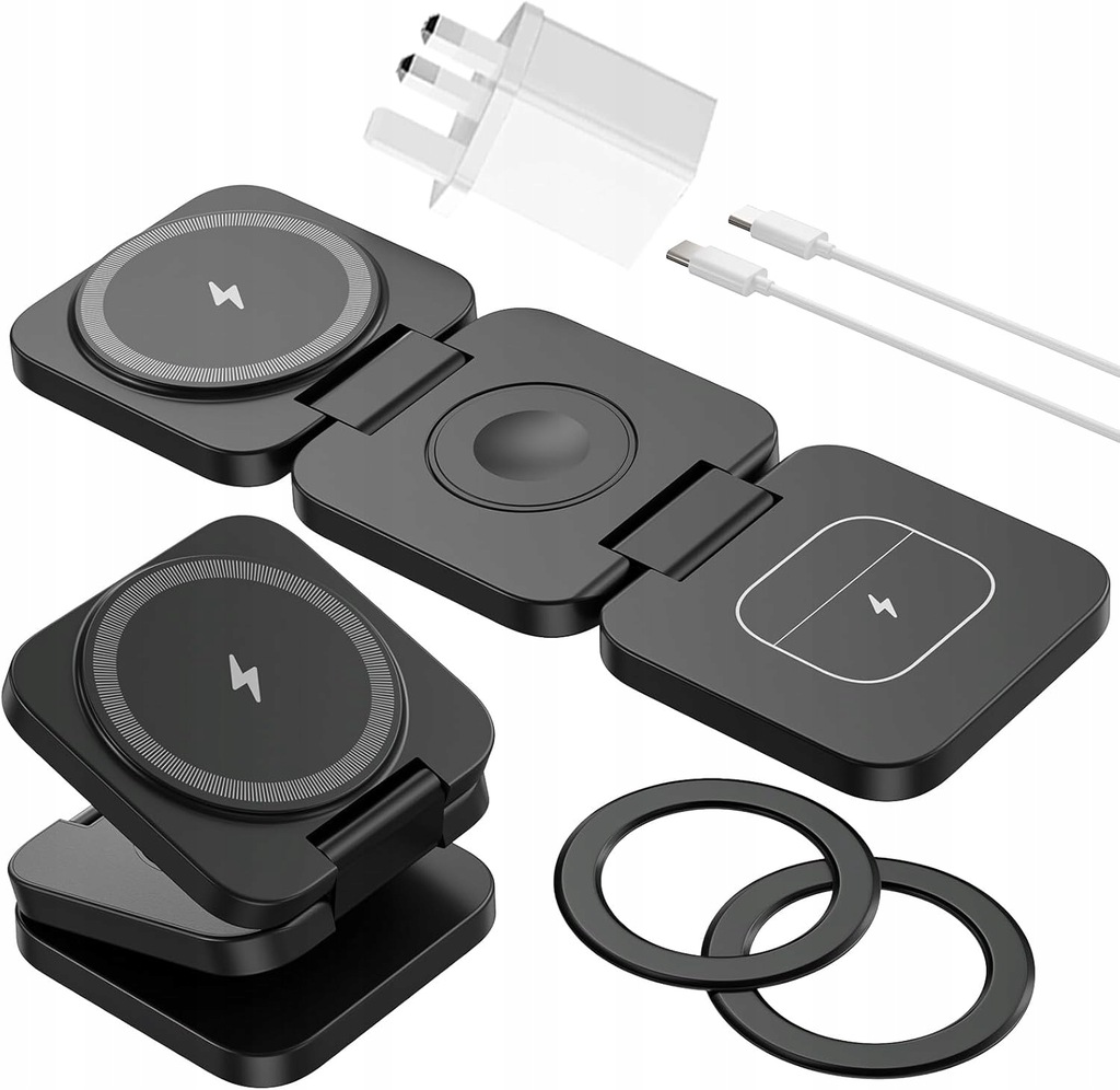 KU XIU Składana Ładowarka 3w1 do Samsung – Telefon, Zegarek, Słuchawki