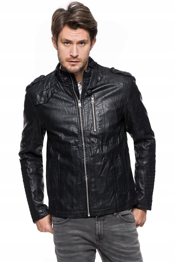 TOM TAILOR LEATHER JACKET MĘSKA KURTKA SKÓRZANA S