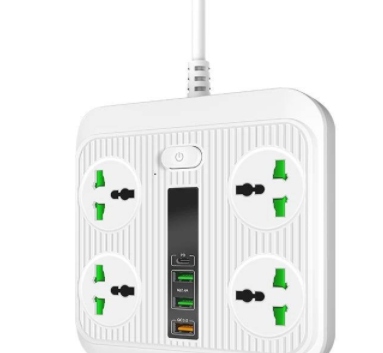 SZYBKA ŁADOWARKA 40W 4 GNIAZDA UK 4 PORTY USB