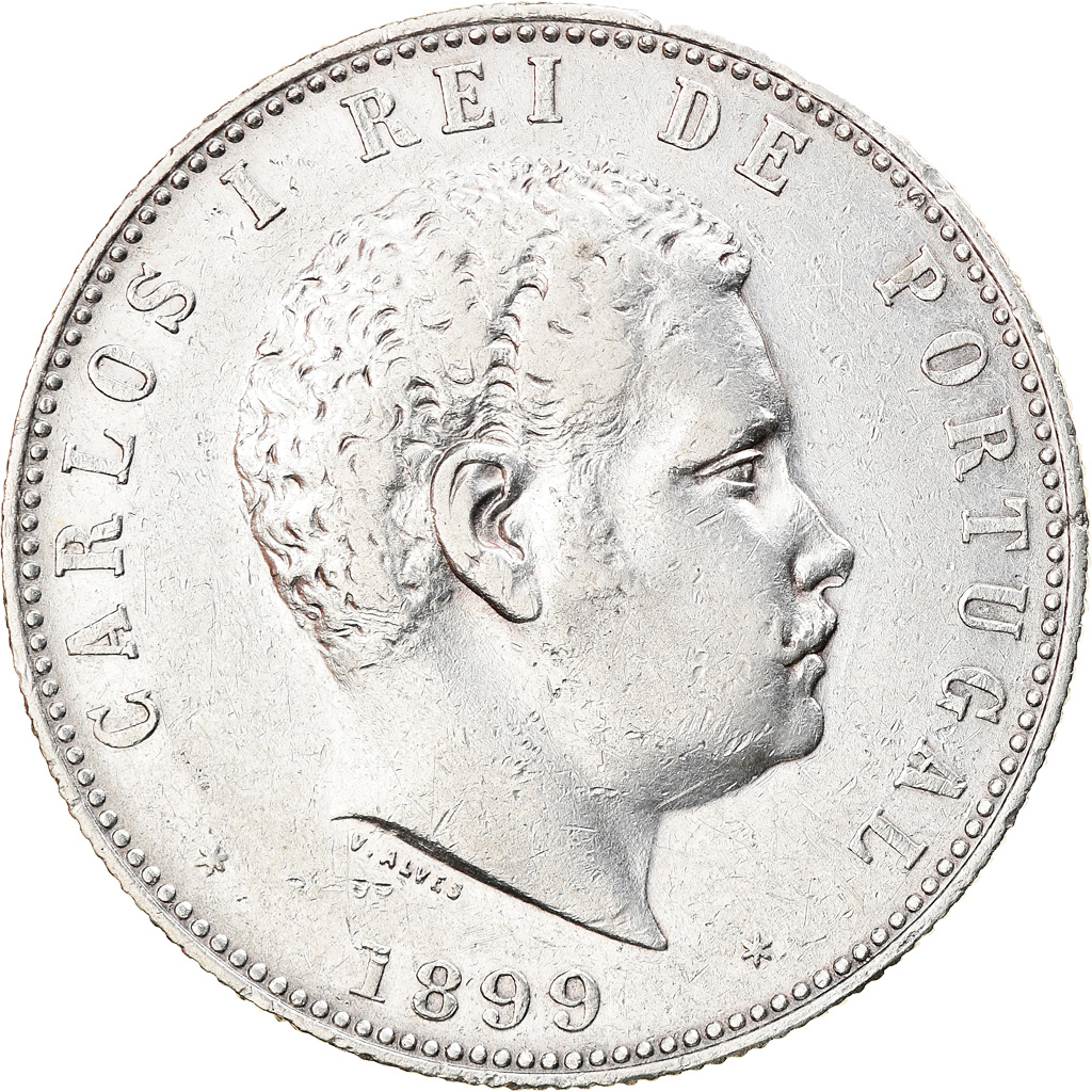 Moneta, Portugal, Carlos I, 1000 Reis, 1899, EF(40