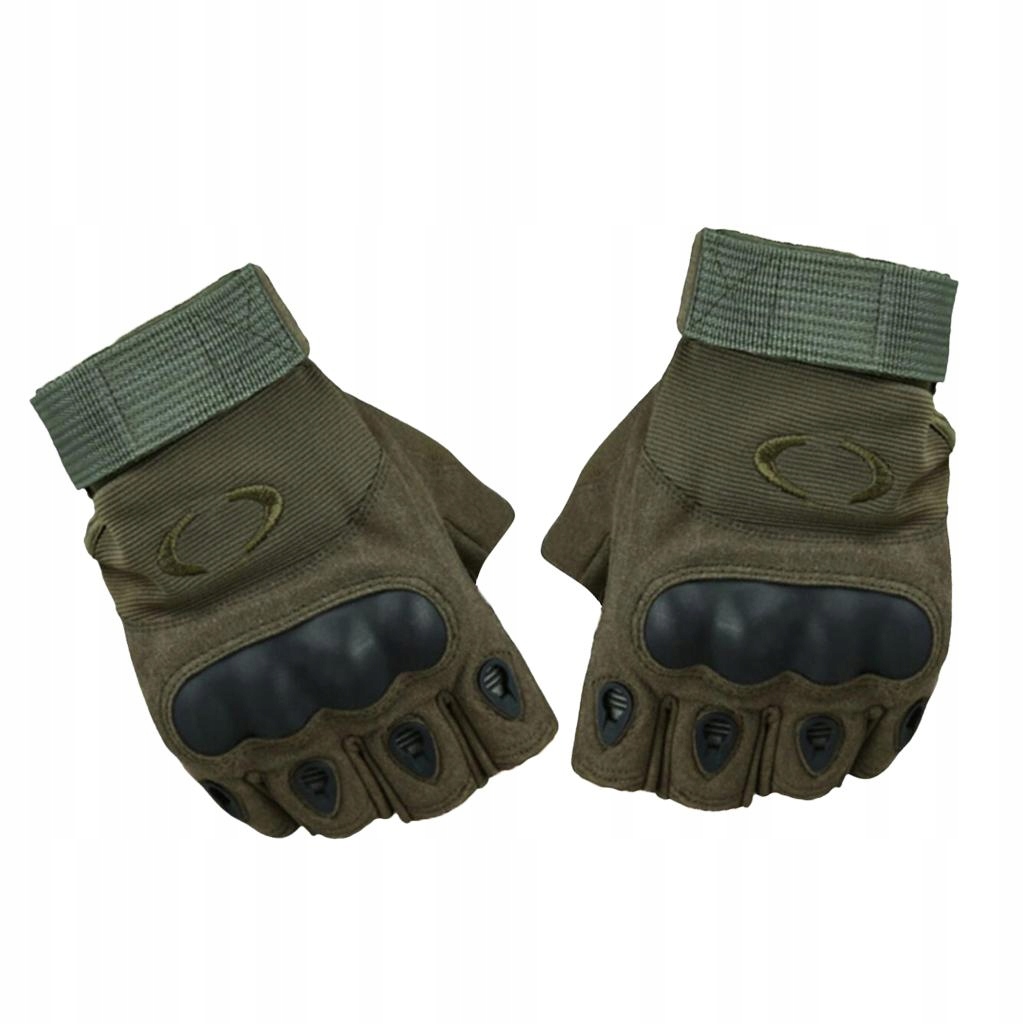 Rękawiczki outdoorowe z półpalcem Riding M zieleń wojskowa