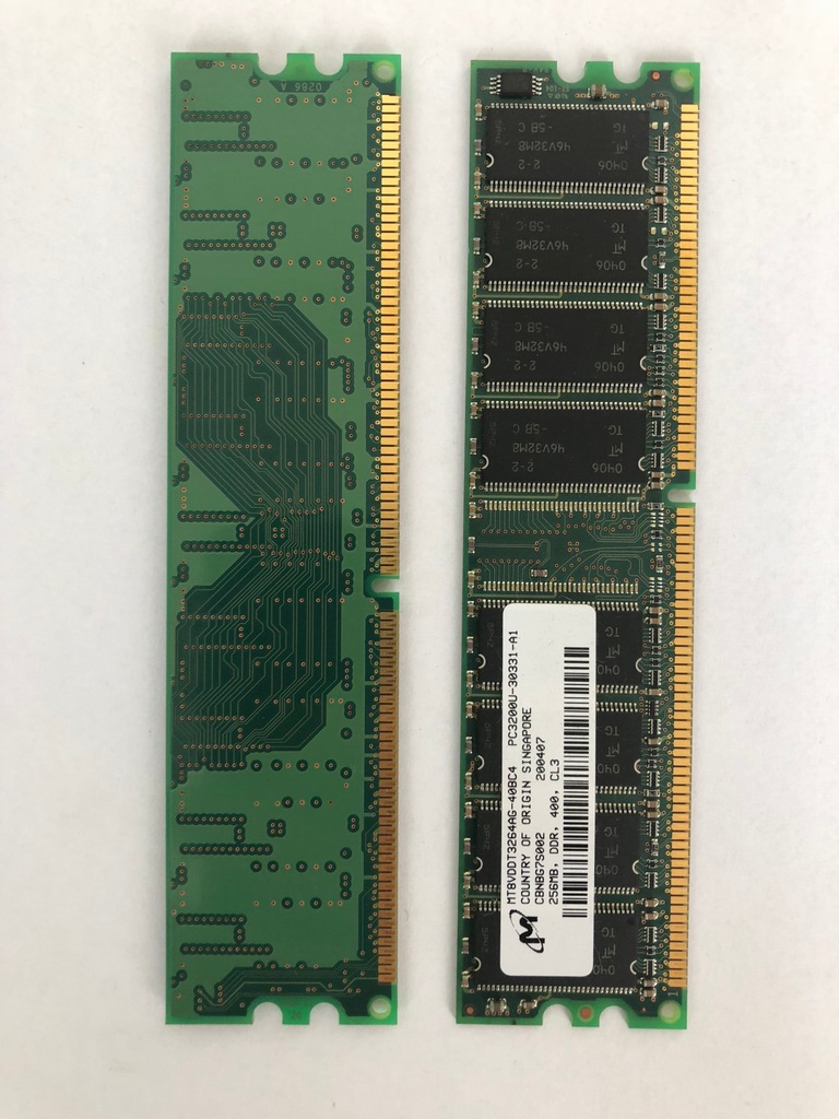 Pamięć RAM UDIMM DDR 400 PC3200 512MB