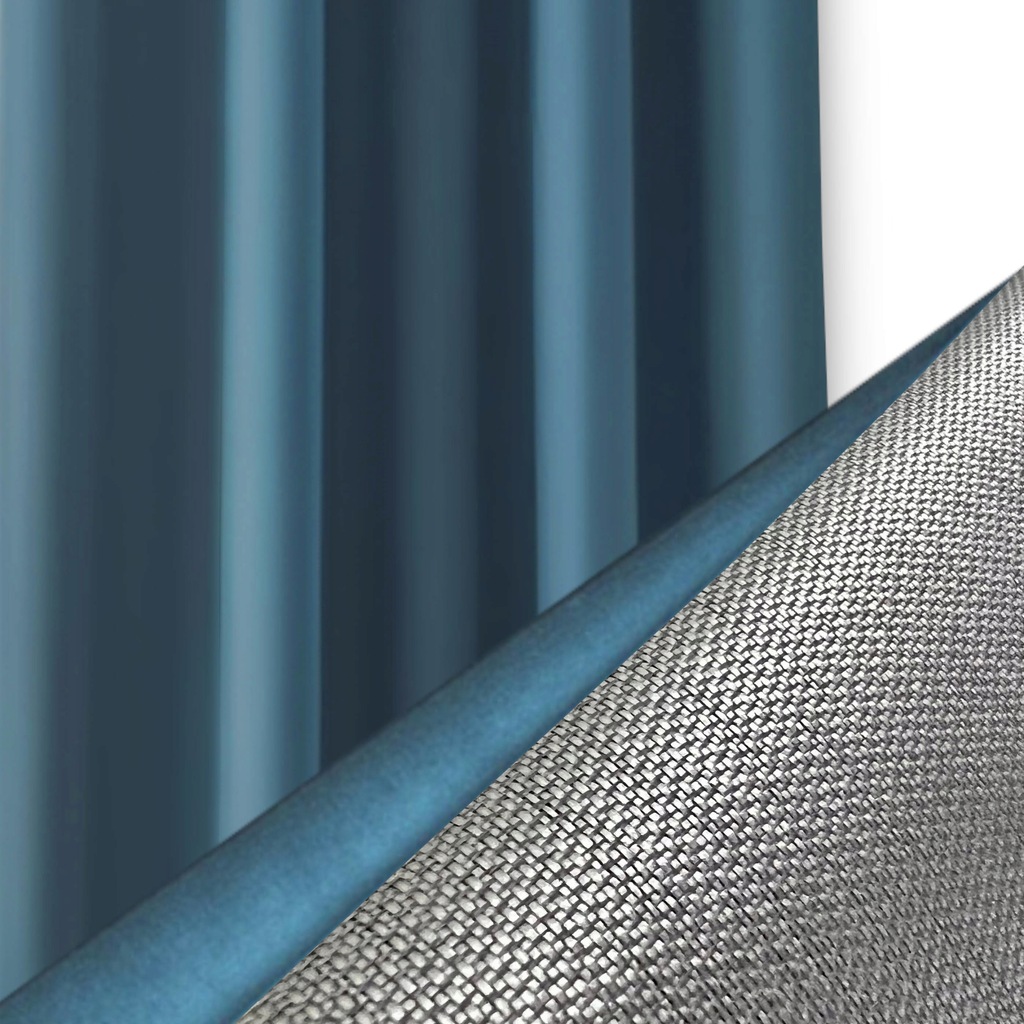 ZASŁONY WELUROWE NA TAŚMIE 220x240 TERMICZNA NIEBIESKI