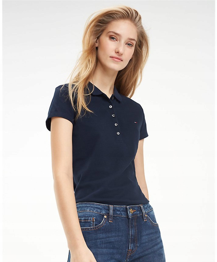 KOSZULKA DAMSKA POLO TOMMY HILFIGER GRANATOWA