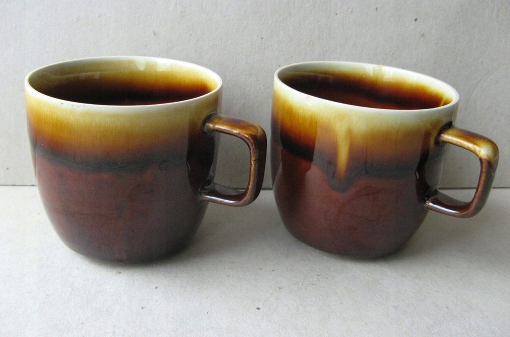 Ceramika MIROSTOWICE Dwa Duże KUBKI do HERBATY dla PARY w/g SADULSKI