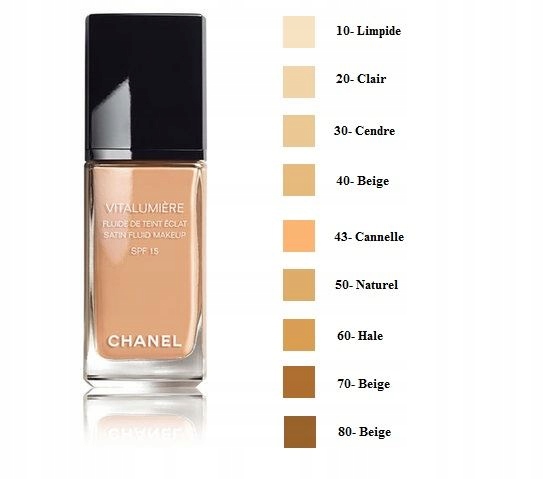Chanel Vitalumiere Satin Smoothing Fluid Makeup SPF 15, 10 Limpide