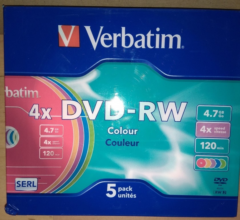 Płyty VERBATIM DVD-RW x4 wielokrotnego zapisu