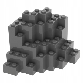 LEGO SKAŁA GÓRA NAROŻNA TRÓJKĄTNA C. SZARY DBG 23996