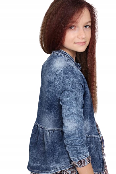 Qba Kids- NIEBIESKI ŻAKIET JEANS - %% PL 146