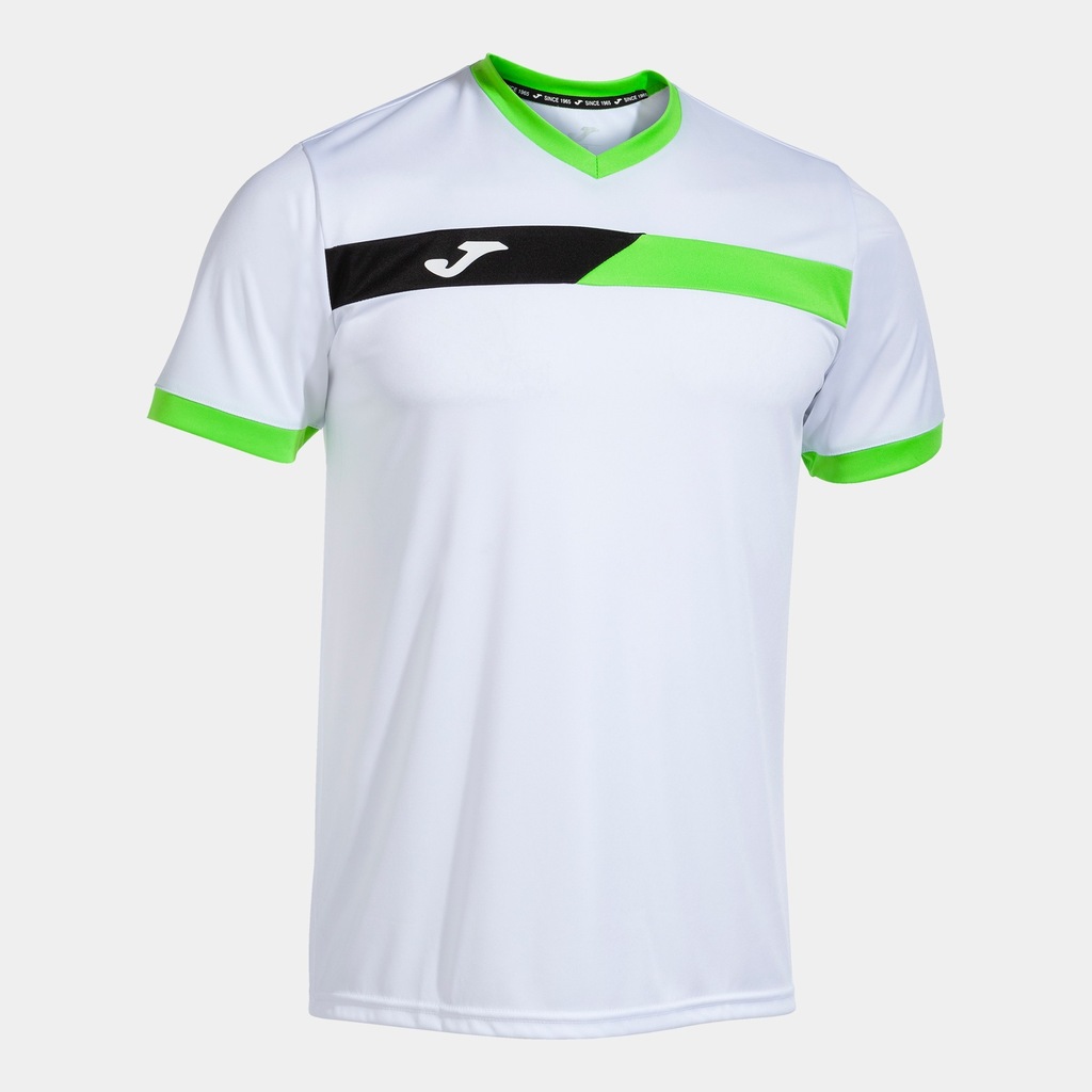 Koszulka męska Joma Court Short white/fluor green/black M