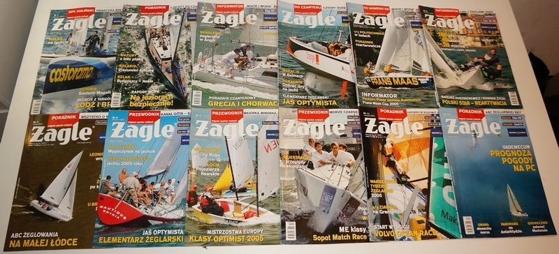 12 x magazyn "Żagle" - 2005 (cały rocznik)