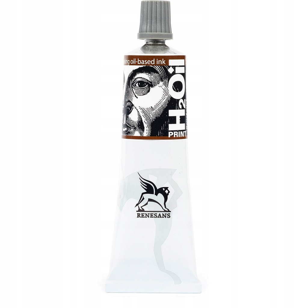 Farba graficzna do linorytu H2Oil - Sepia, 60 ml