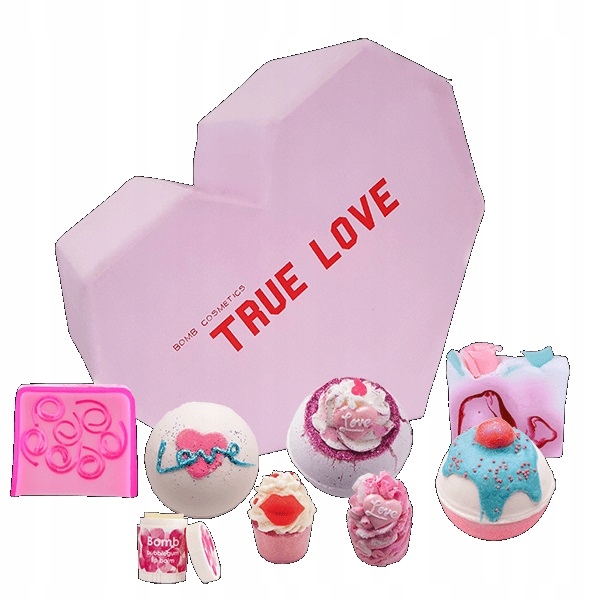 True Love Gift Box zestaw kosmetyków Kula Musująca 3szt + Mydełko Gliceryno