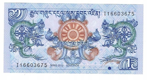 Banknot z Butanu.