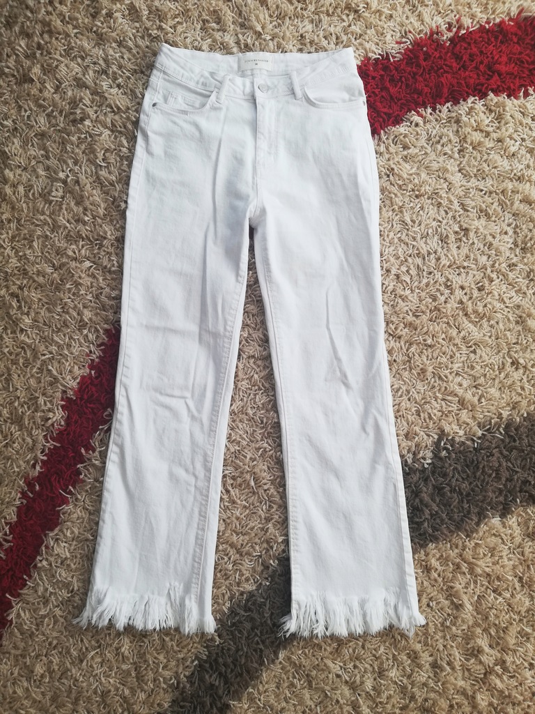 Reserved, spodnie, jeansy, białe, roz. 36 HIT