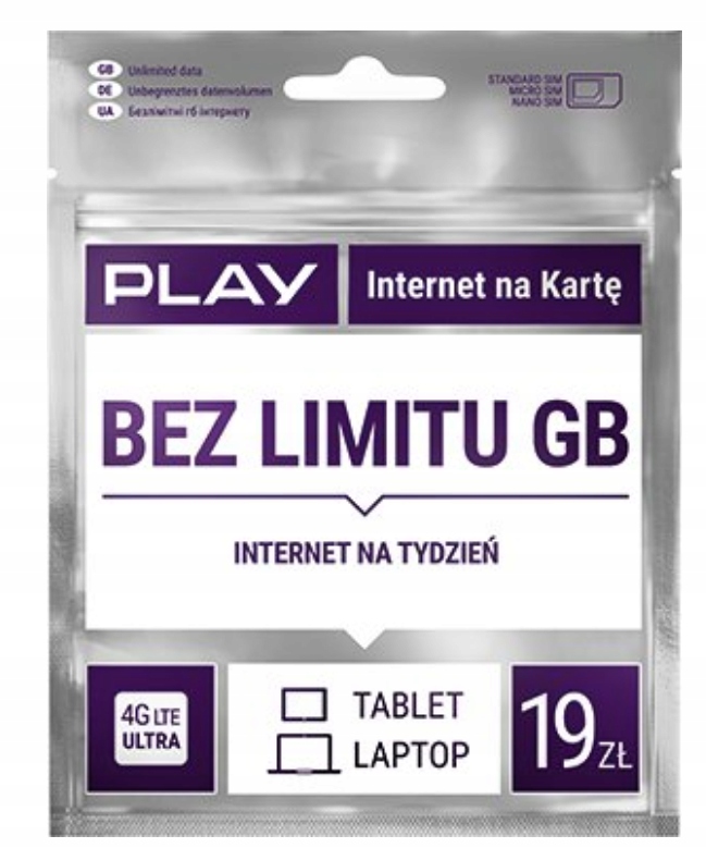 Starter Play internet na kartę INTERNET BEZ LIMITU - 9599235820 - oficjalne  archiwum Allegro