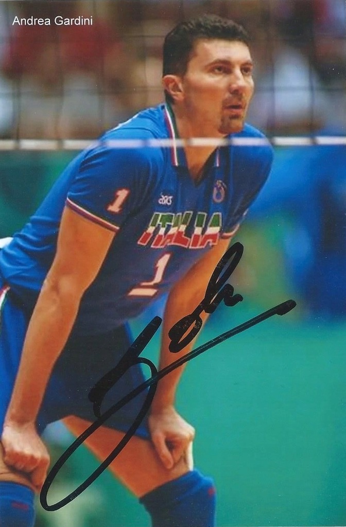 Andrea GARDINI oryginalny autograf SIATKÓWKA IO 96 12613776990