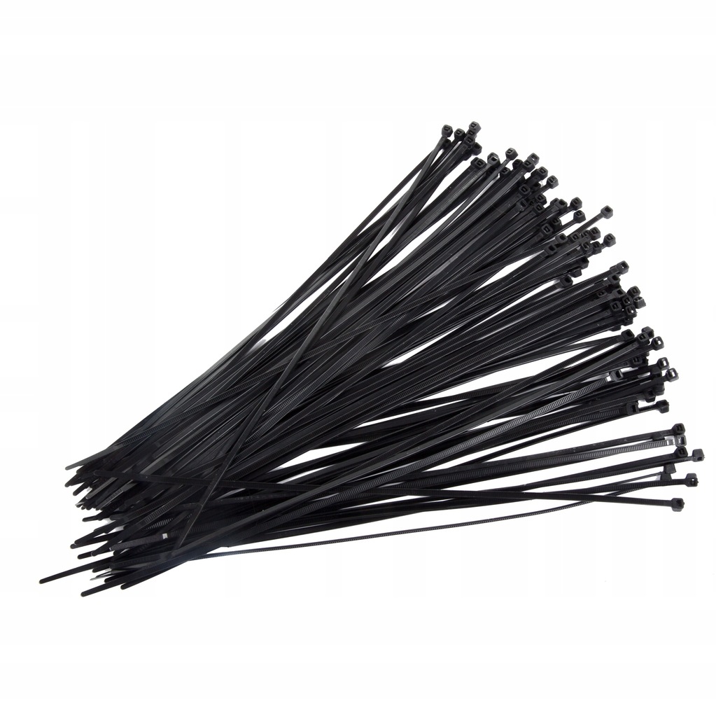 Opaski zaciskowe nylon (czarne), 4.8x400mm szt.100