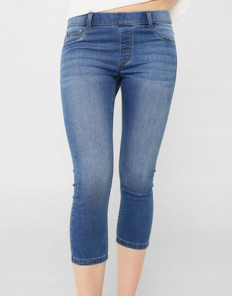 27F050 MANGO__MK3 JEANSOWE SPODNIE 3/4__XS