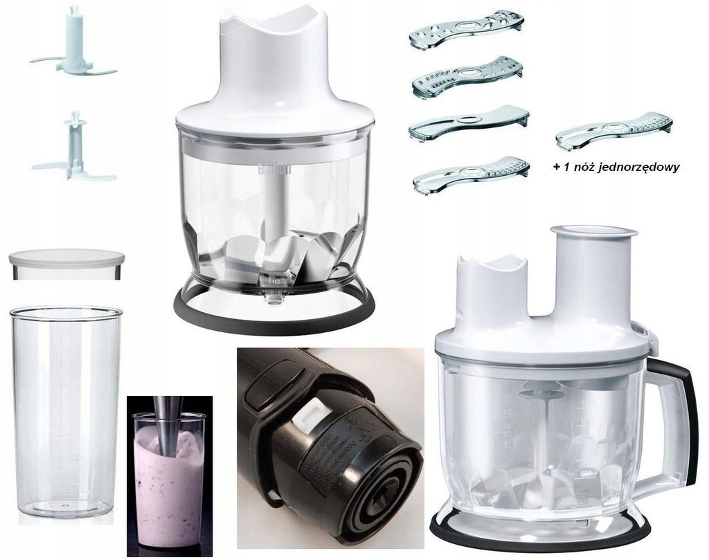BLENDER MIKSER RĘCZNY BRAUN MQ.. akcesoria SET 7498628406 oficjalne archiwum Allegro