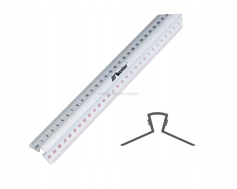 Linijka metalowa aluminiowa z uchwytem 100 cm, Len - 12676903500 ...