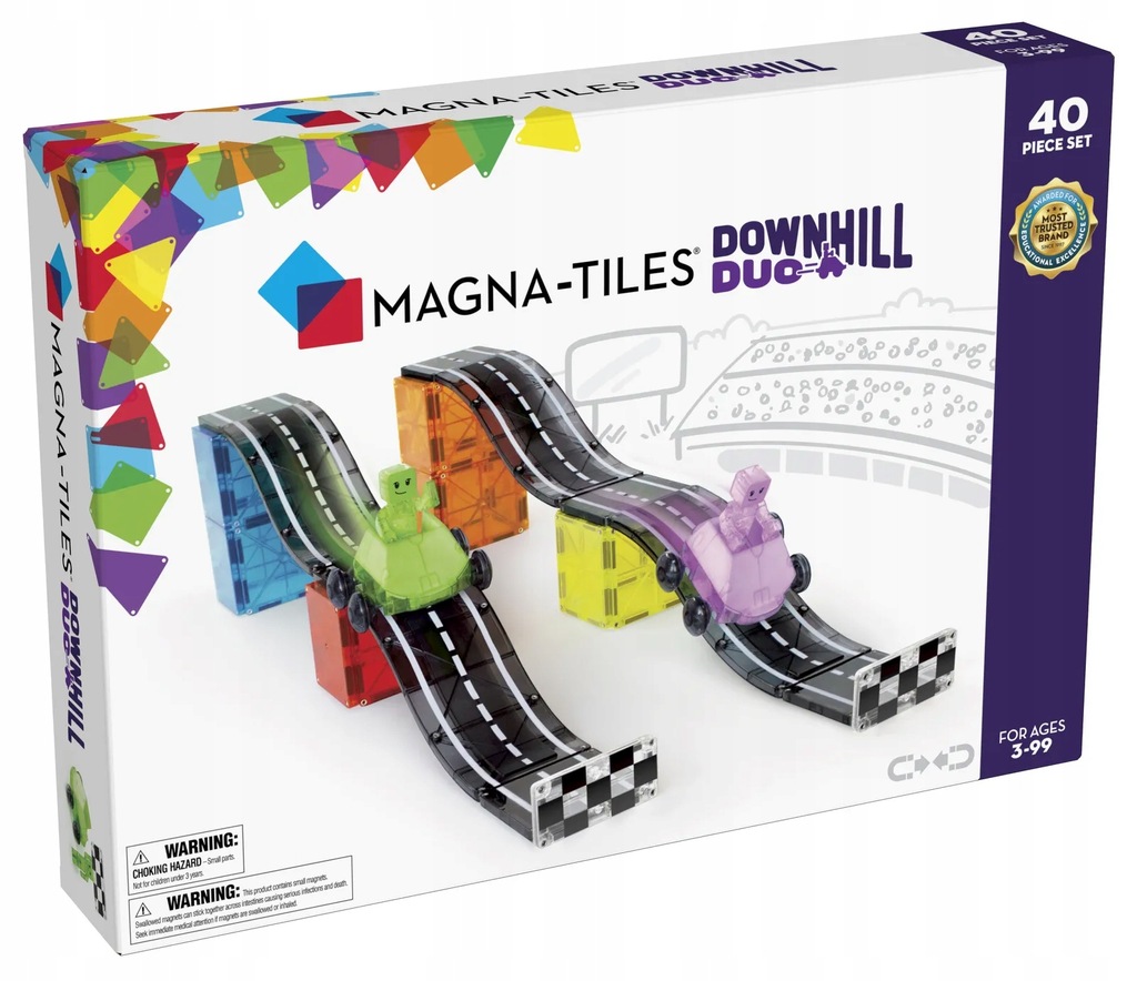 MAGNA-TILES Klocki Magnetyczne Downhill Duo 40 el.