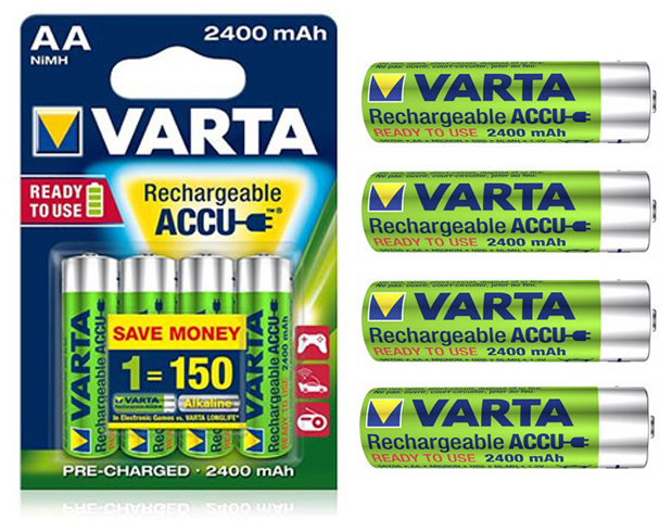 4x AKUMULATORKI VARTA R6 AA 2400mAh BATERIE