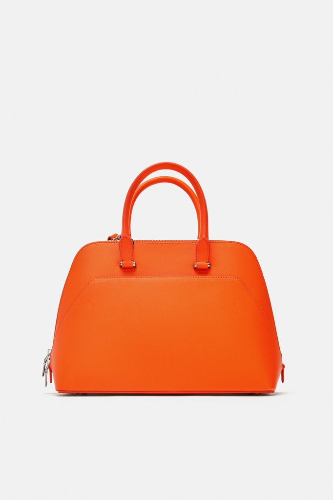 ZARA Luksusowa TOREBKA z nóżkami CITY BAG orange