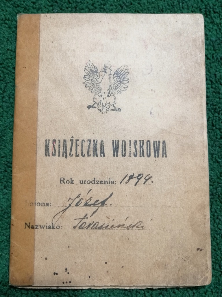 KSIĄŻECZKA WOJSKOWA 1923 BIAŁYSTOK