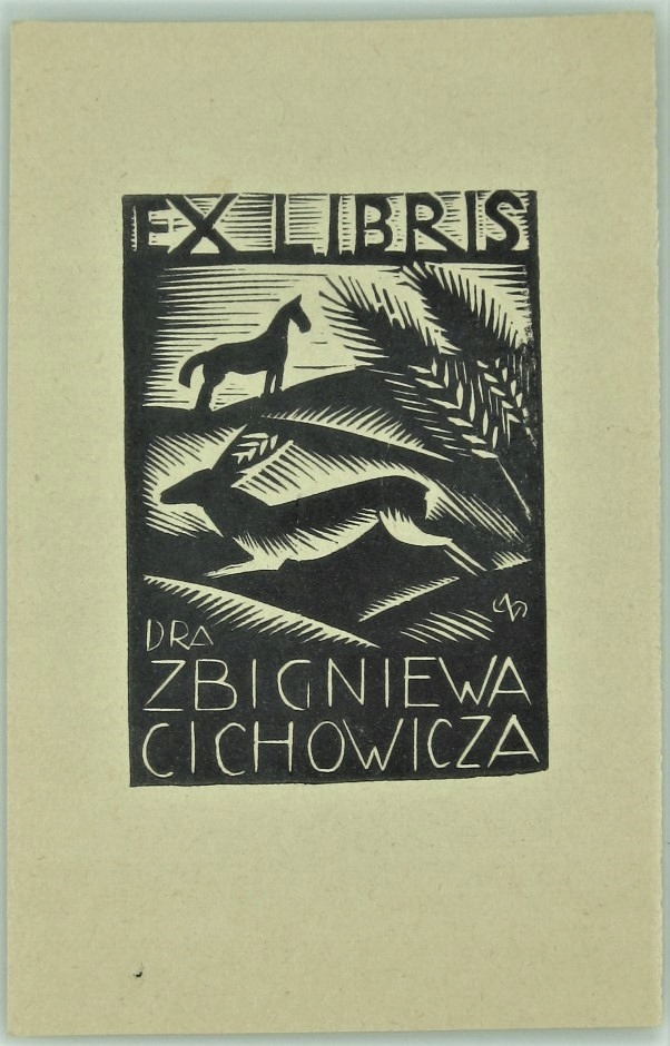 Exlibris dr. Zbigniew Cichowicz Myślistwo - opis